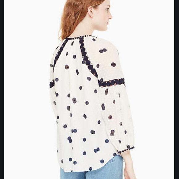 kate spade madison avenue Mini Dee Dot Billie Top blouse shirt size small nwot - Picture 3 of 8